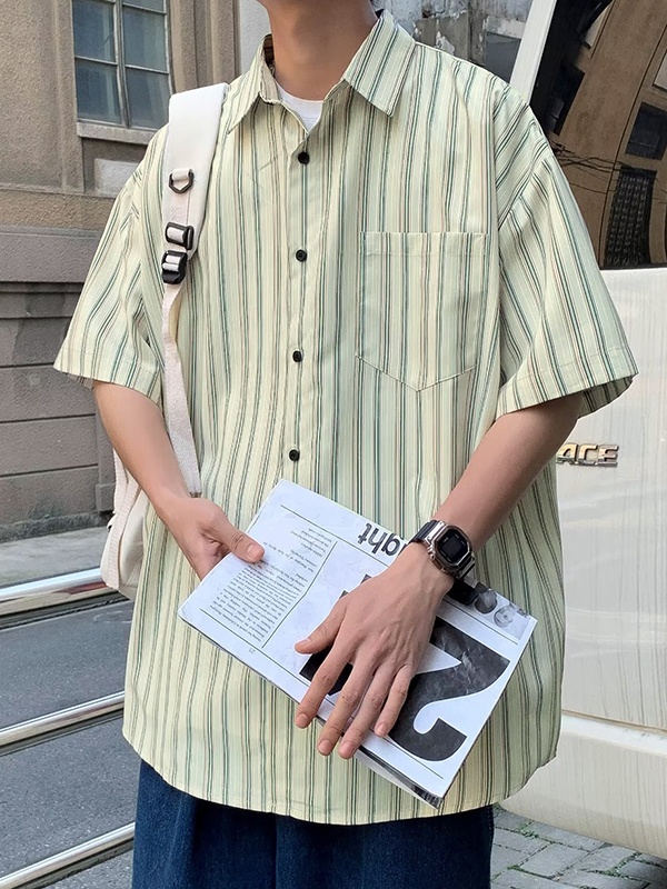 Men's Intage Stripes Shirt-2