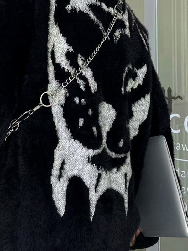 Men's Tiger Jacquard Plush Sweatshirt-2