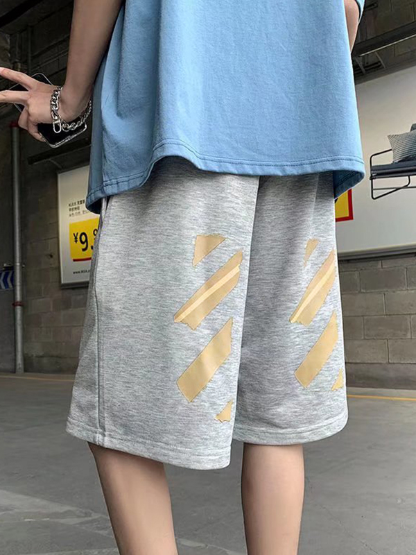 Men's Graphic Print Thin Loose Shorts-1