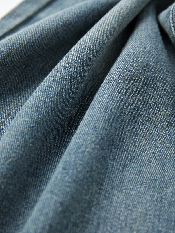 Men's Faded Vintage Denim Loose Jeans-8