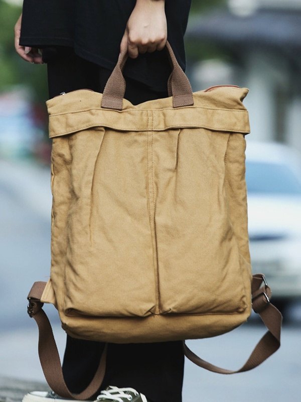 Vintage Large Canvas Backpack-1