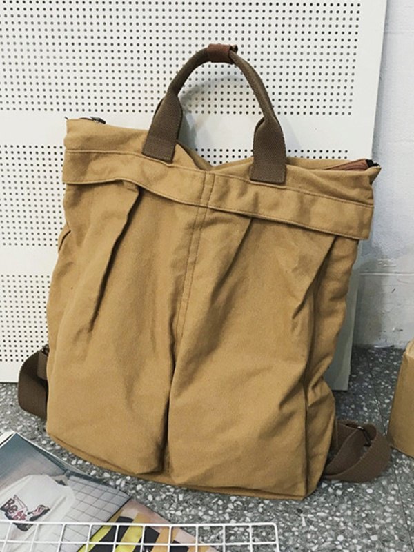 Vintage Large Canvas Backpack-3