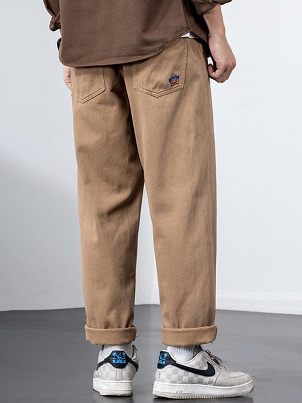 Men's Casual Straight Leg Cargo Pants-1
