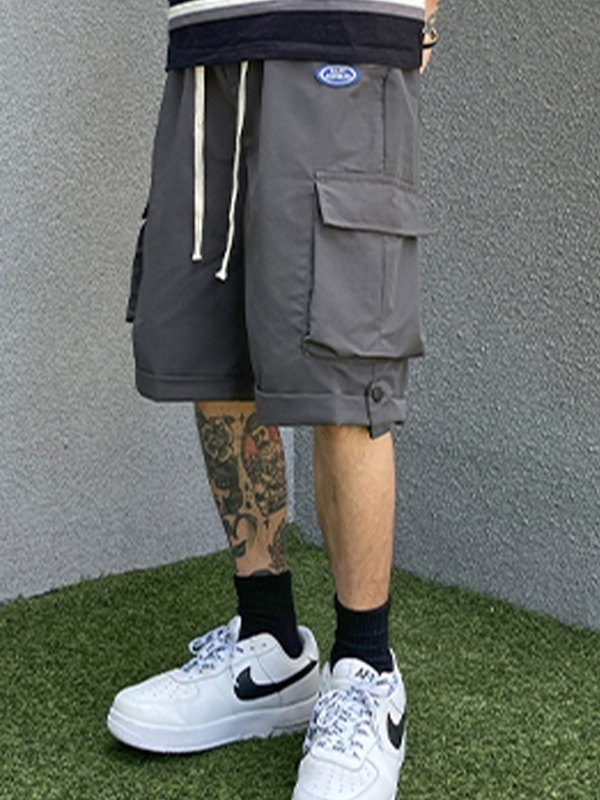 Men's Straight Leg Cargo Shorts-1