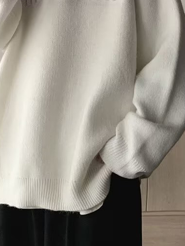 Men's Three Dimensional Letter Jacquard Sweater-5